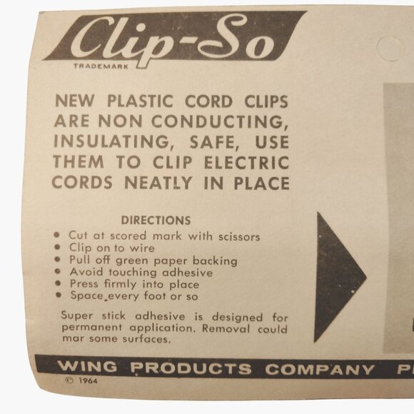 Clip So Modern Cord Clip Wire Holder Vintage Mid Century Stage Prop Lot 4 - Picture 10 of 11